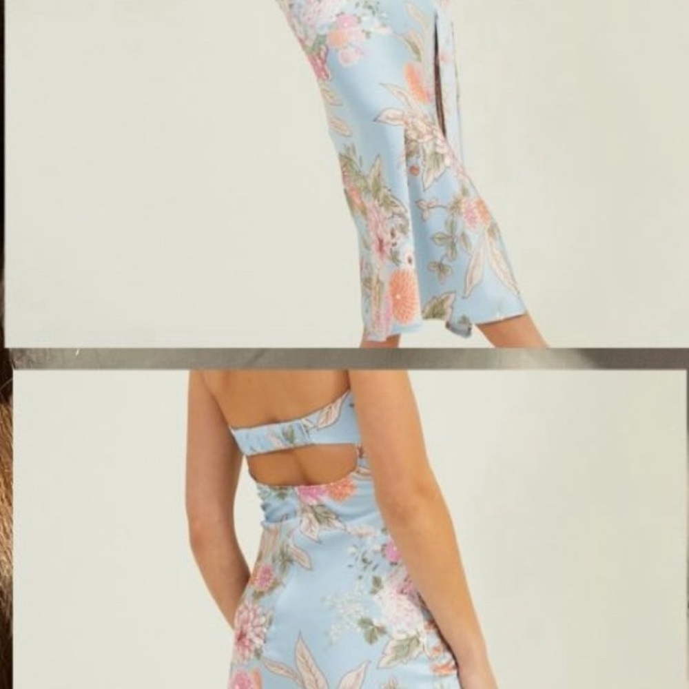 Floral Blue Maxi Dress